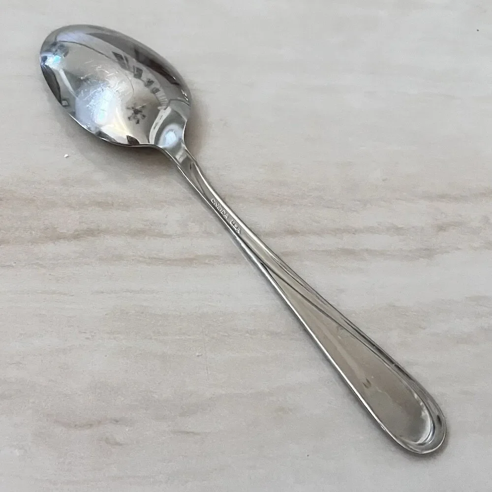 3pc ONEIDA Flight-Reliance Stainless Oval Soup Spoon 6 3/4” Glossy Flatware USA